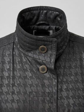 Grunge  Matrix  Funnel Neck Y2K Vintage London Fog Houndstooth Trench Gorpecore